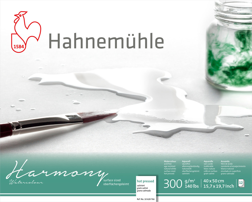 Image of Akvarellblock Hahnemühle Harmony 300g HP 40x50cm 12ark 10628766 4011367106706