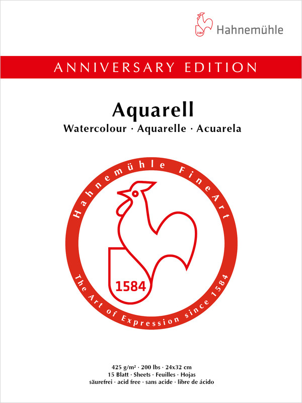 Image of Akvarellblock Hahnemühle Anniversary 425g Cold Pressed 30x40cm 15ark 10650071 4011367005221