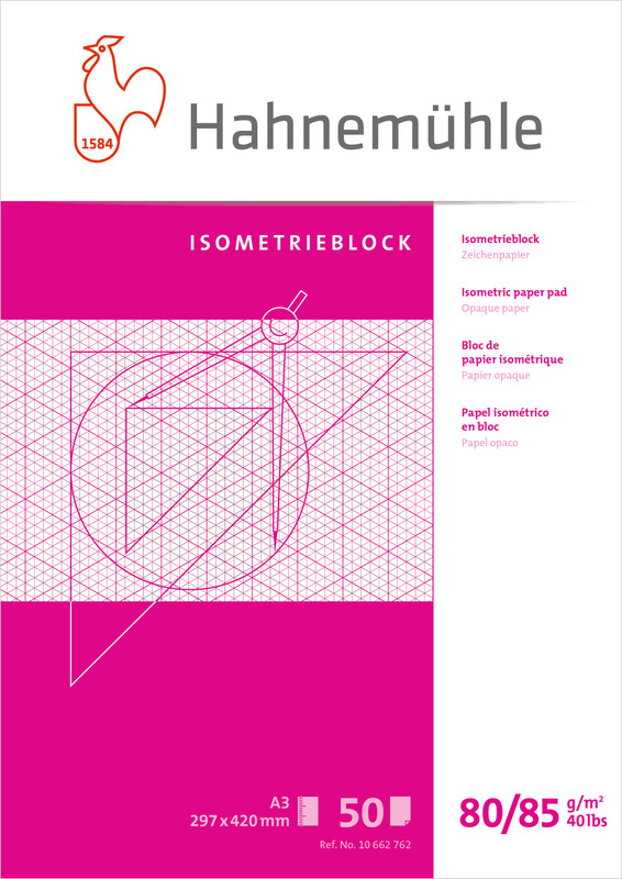 Image of Millimeterblock Hahnemühle Isometric 80/85g blue A3 50ark 10662762 4011367627621