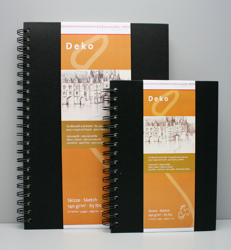 Image of Skissbok Hahnemühle DEKO 140g black spiral A5 P 62ark 10628287 4011367282875