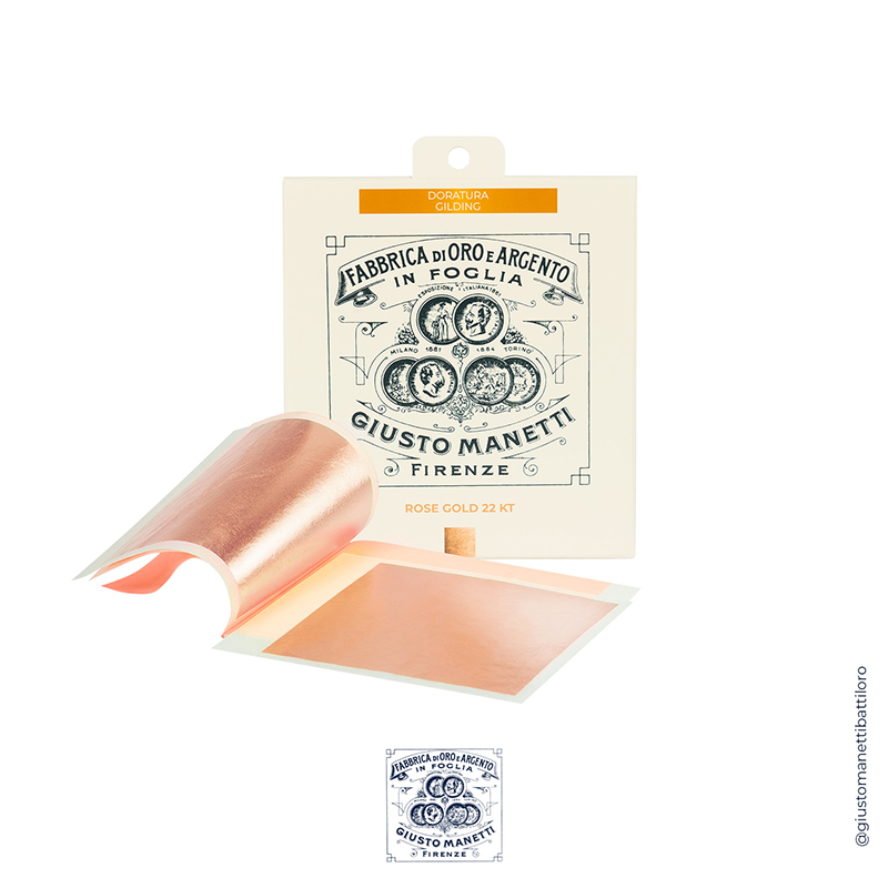 Image of Förgyllning Manetti ROSE GOLD 22 CTS MM.80 TRANSFER 5 LEAVES 16GR. 2OABDBB05 8055404624781