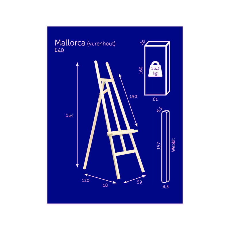 Image of Staffli Studio A-Frame N°40 - Mallorca (Furu) - KIT 979040AF 8717472511263