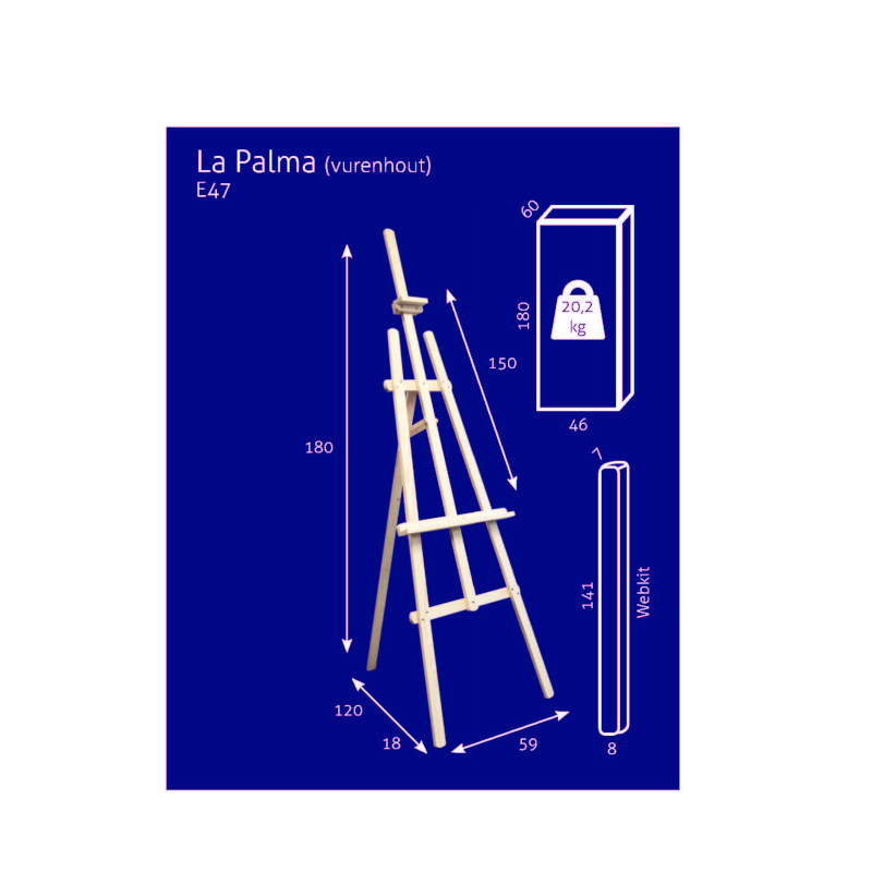 Image of Staffli Studio A-Frame N°47 - La Palma (Furu) - KIT 979047AF 8717472511232