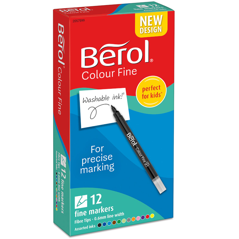 Image of Fiberpenna Berol Colour Fine, 12 sorterade pennor 2057599 3026980576000