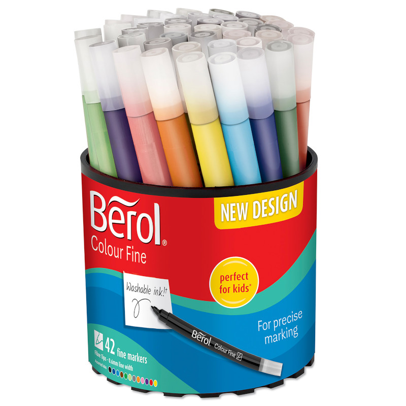 Image of Fiberpenna Berol Colorfine, assorted colors, Tub-42 2057600 5010215300746