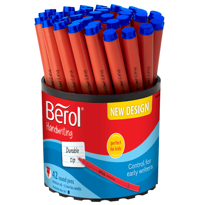 Image of Fiberpenna Berol Handwriting pen round stick, blue Tub-42 2066665 3026980666651