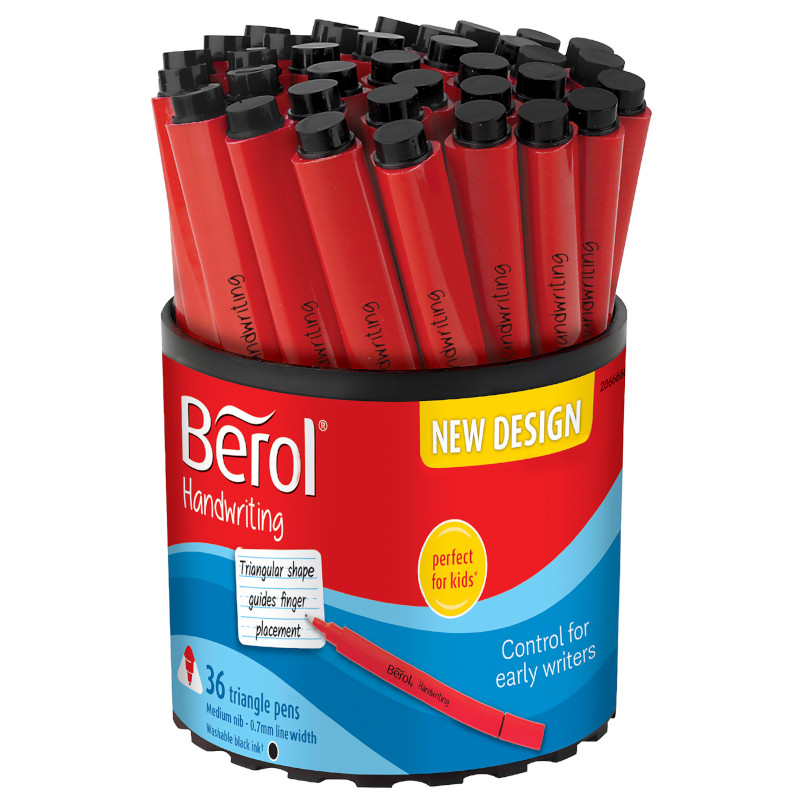 Image of Fiberpenna Berol Handwriting pen triangular, black Tub-36 2066666 3026980666668