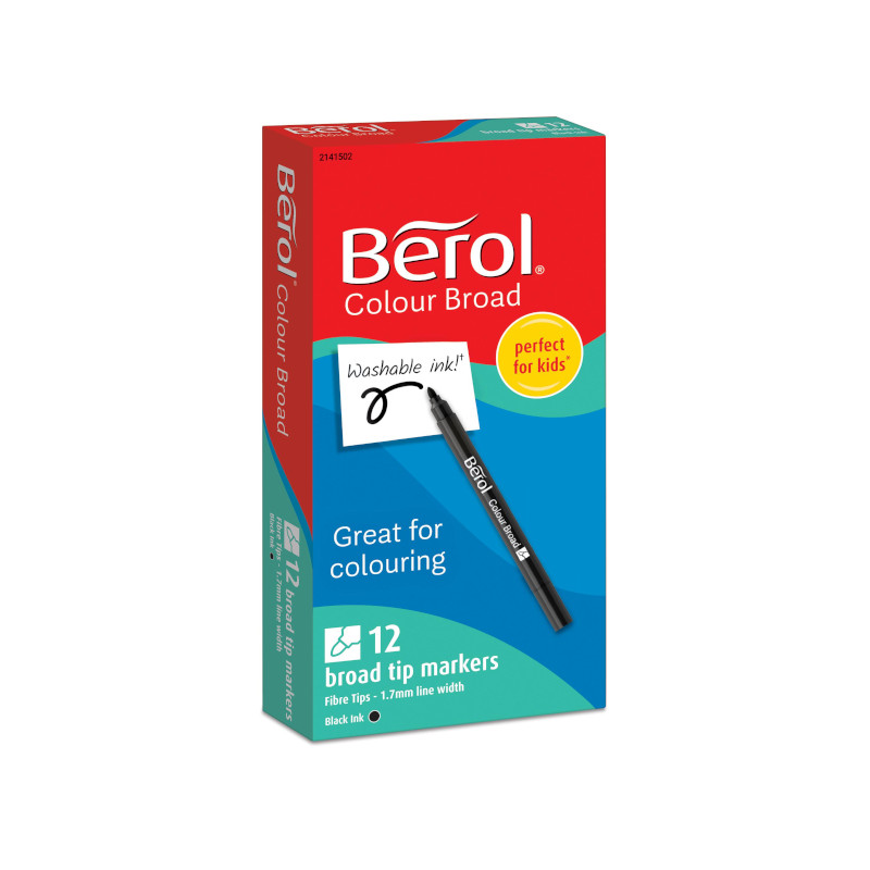 Image of Fiberpenna Berol Colorbroad, black, (12F) 2141502 3026981415000