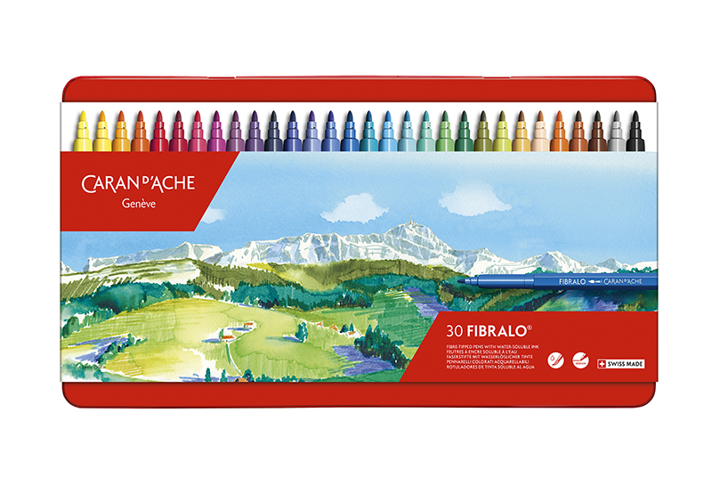 Image of Fiberpennset Caran d´Ache  Classic Fibralo 30 sort 185330 7610186303302
