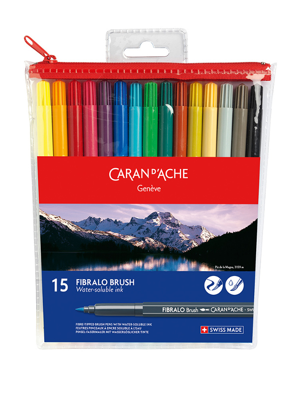Image of Fiberpennset Caran d´Ache FIBRALO 15 pennor 186315 7630002331784