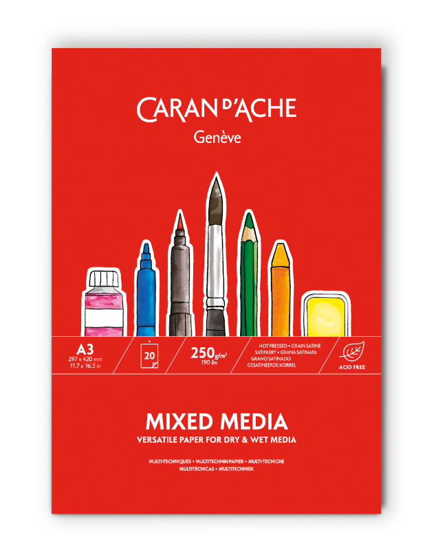 Image of Mixed Mediablock Caran d´Ache A3 (5F) 454113 7630002349567
