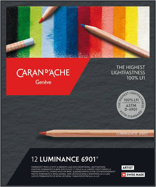 Image of Färgpennset Caran d´Ache Luminance 6901 12 sort (5F) 6901712 7630002335621