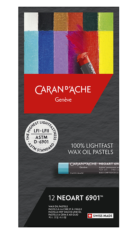 Image of Oljevaxkritset Caran d´Ache Neoart 6901, box  12 pastels 7901312 7630002355582