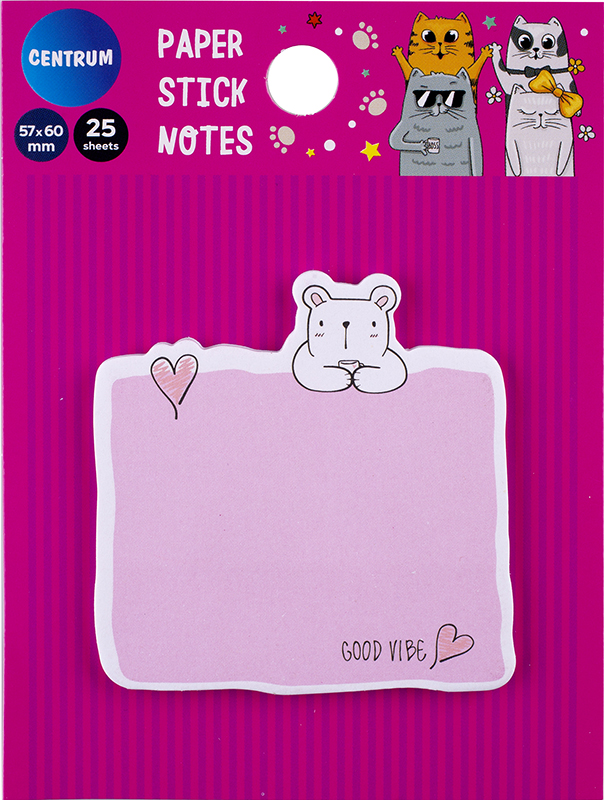 Image of Notisar Centrum Paper sticky notes 25sh. 57x60mm 80202 4030969802021