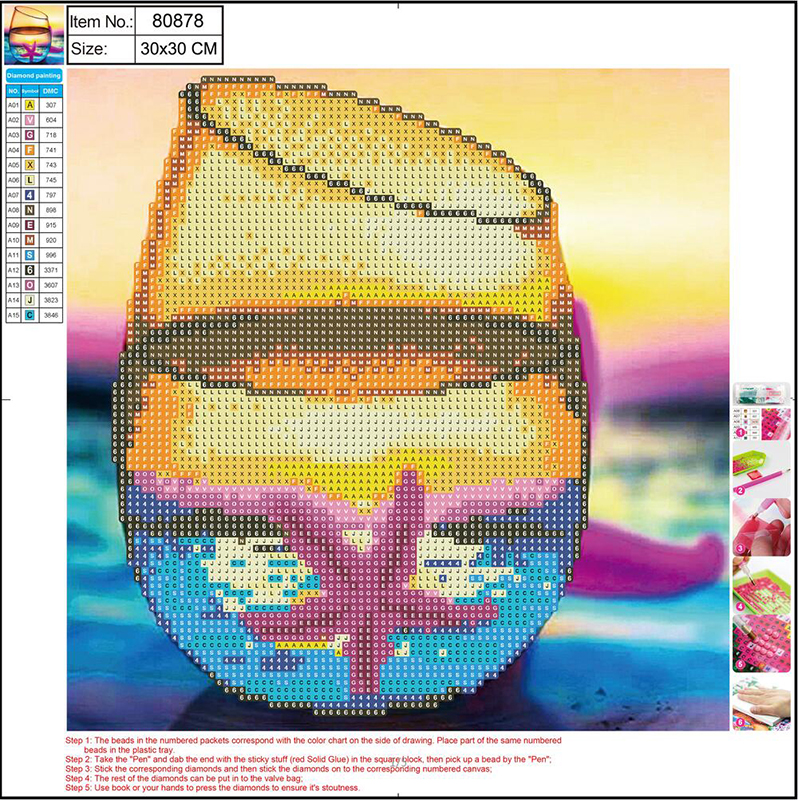 Image of Pärlmosaik Centrum Diamond pictures canvas 30x30cm / Sjöstjärna 80878 4030969808788