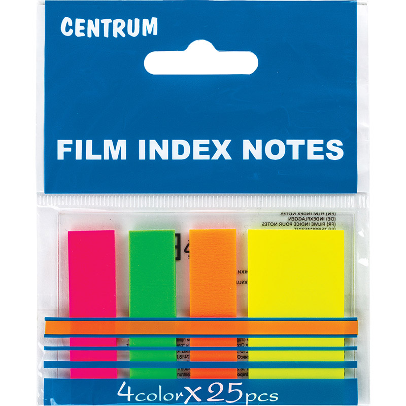 Image of Notisar Centrum Film index notes 4 neon col. x 25sh. 45x12mm, 45x25mm 82216 4030969822166