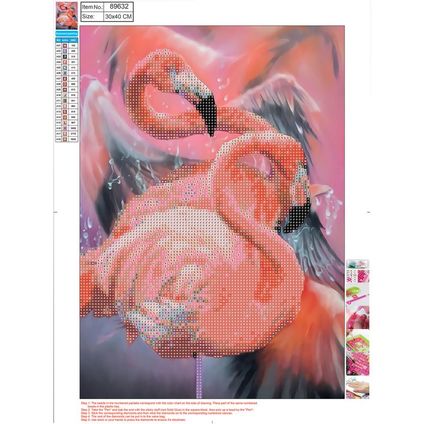 Image of Pärlmosaik Diamond Centrum 30x40cm / PVC box Flamingos 89632 4030969896327
