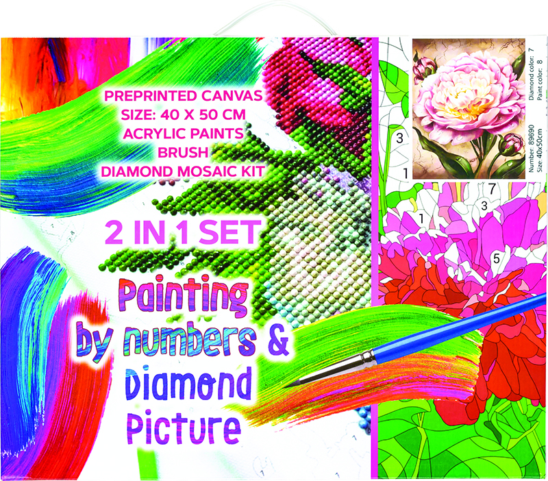 Image of Pärlmosaik Centrum Diamond pictures canvas 40x50cm+acrylic painting by number 89690 4030969896907