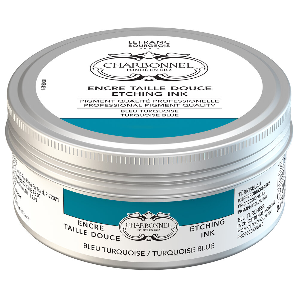 Image of Tryckfärg Charbonnel Ink. Etsning 200ml Turquoise blue S2 331485 3013643015956