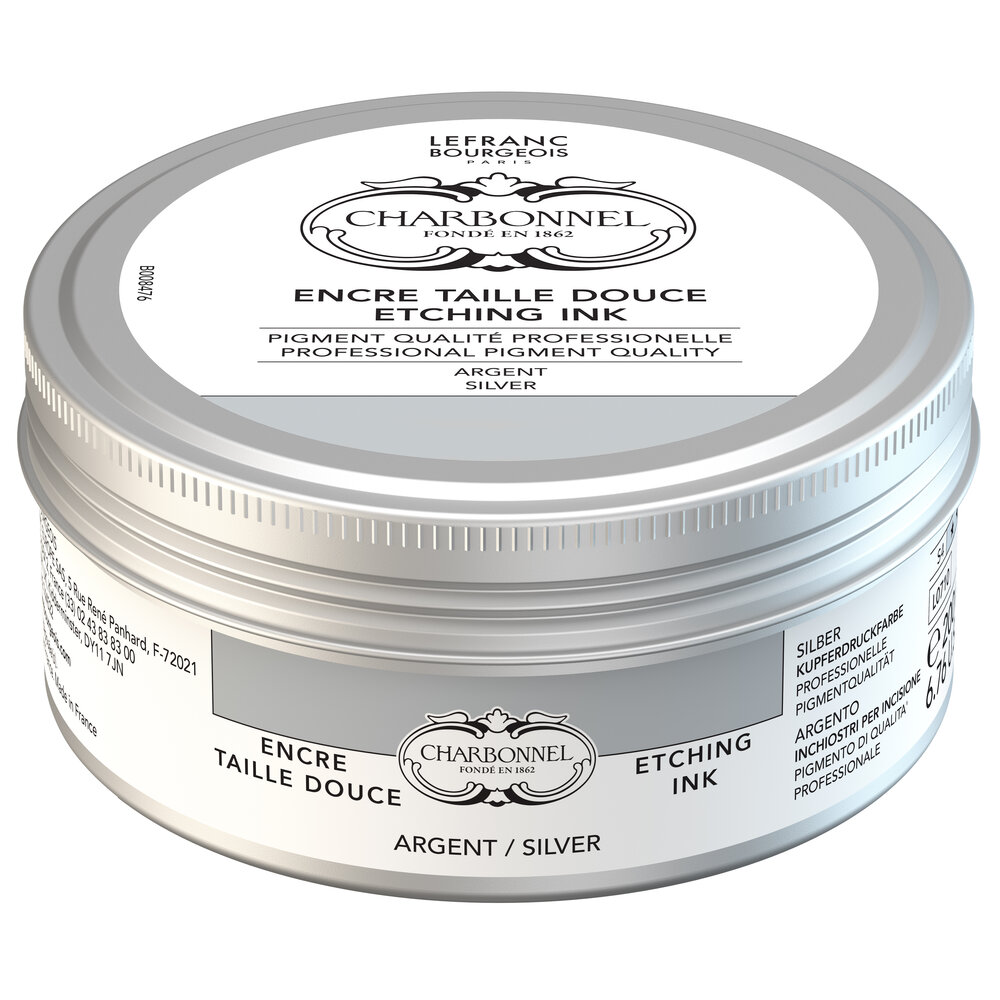 Image of Tryckfärg Charbonnel Ink. Etsning 200ml Silver S4 331507 3013643016151