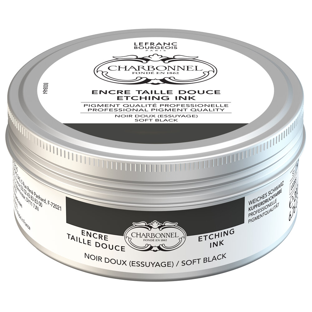 Image of Tryckfärg Charbonnel Ink. Etsning 200ml Black soft S1 331068 3013643016168