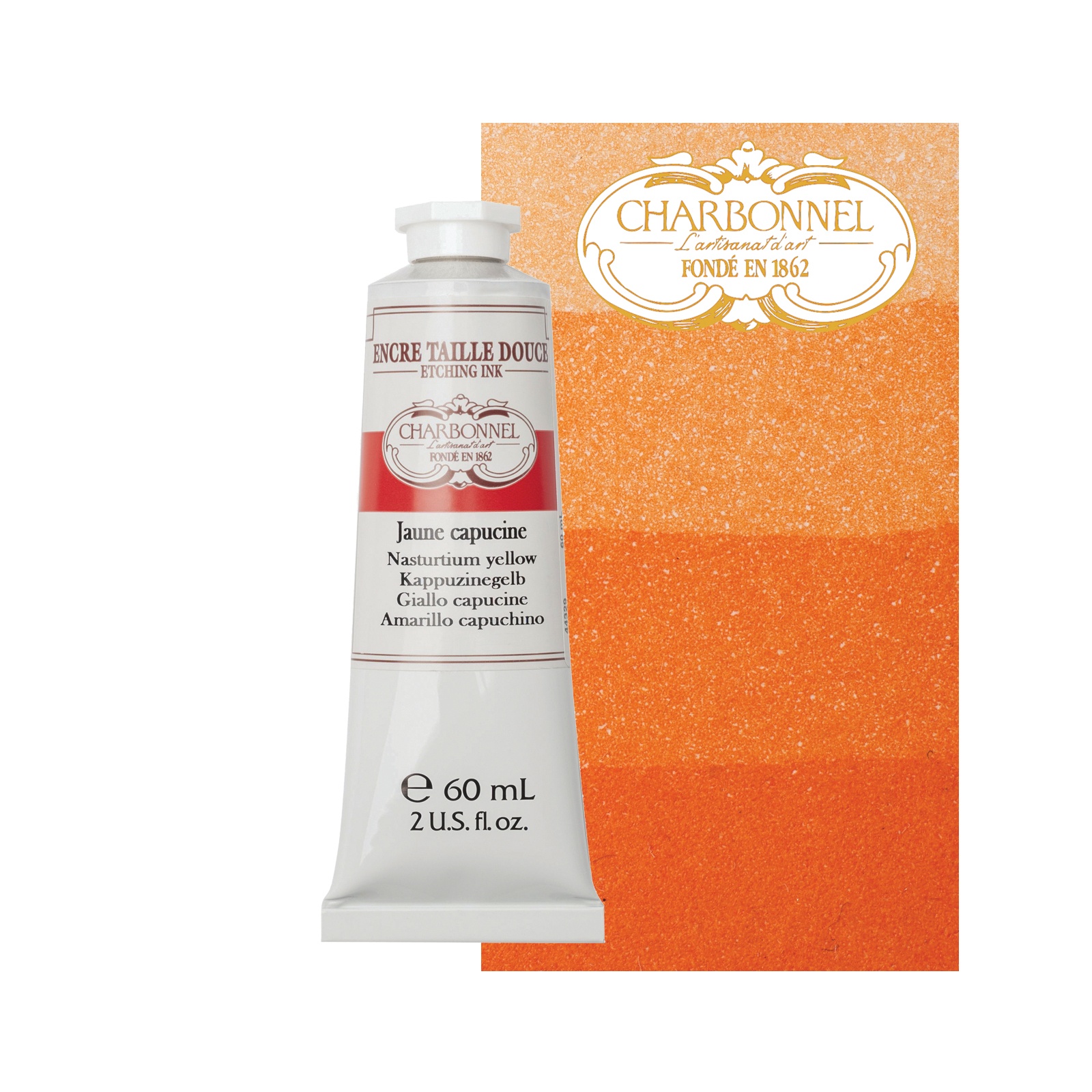 Image of Tryckfärg Charbonnel Ink. Etsning 60ml Nasturtium yellow S6 331867 3013643015260