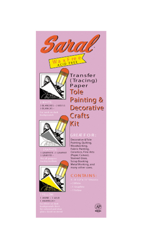 Image of Kalkerpapper Saral - Hobby Set 3white, 1yellow, 1graphite 21,6x27,9cm 29038 720077000115
