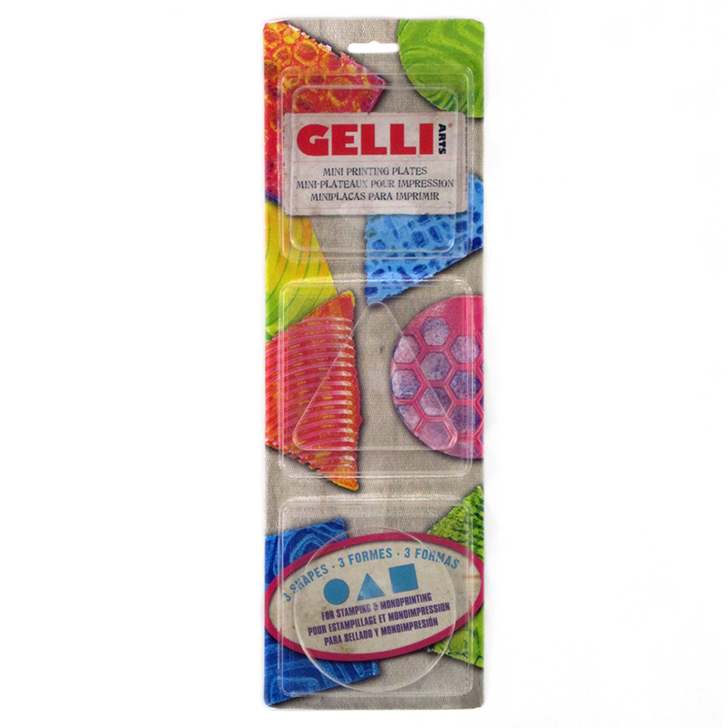 Image of Tryckplatta Gelli Arts - Mini Gel Plate Set Round, Square, Triangle 721034 013964721034
