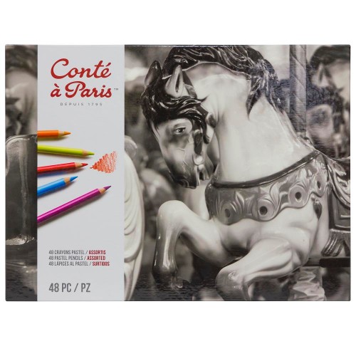 Image of Pastellpenna Conté á Paris Pencil Pastel Carton Box Set of 48 Assort 2184 3013645000172