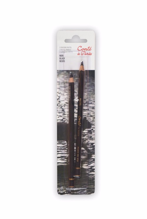 Image of Pastellpenna Conté á Paris Pencil Pastel x2 Blister Black 50117 646217501178