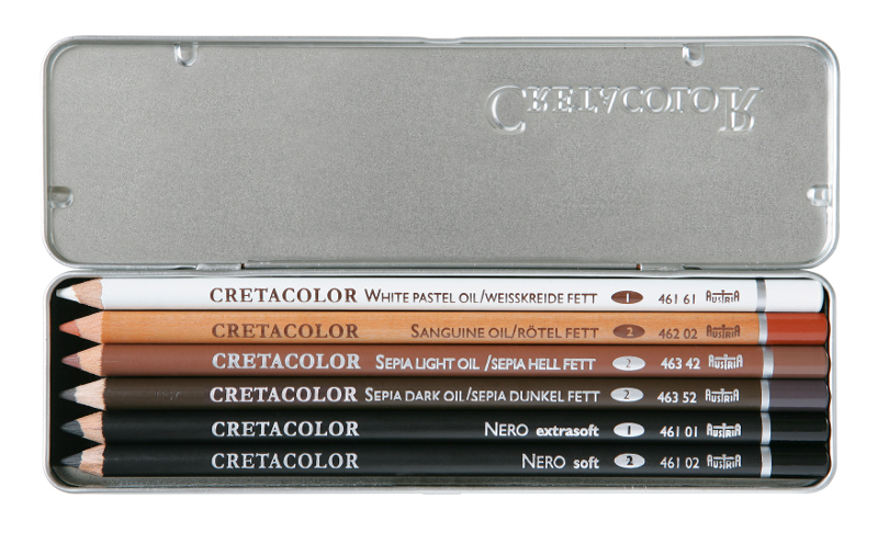 Image of Oljepennset Cretacolor 6 sorterade pennor 40007 9002592400078