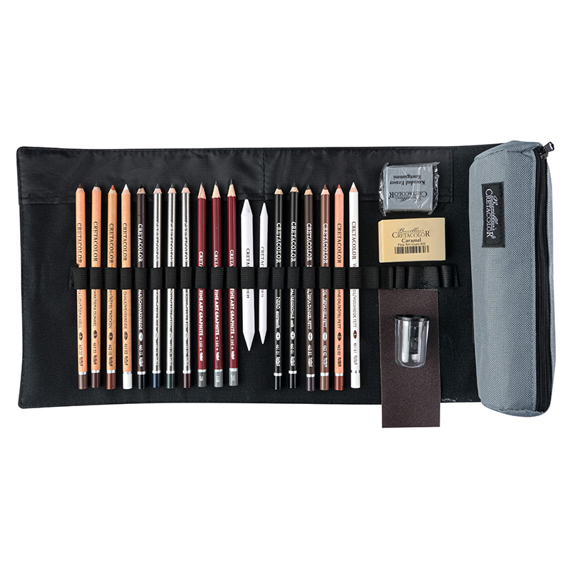 Image of Pennset Cretacolor Pencil Wrap set PROFESSIONAL, 24 pcs 40076 9014400334666