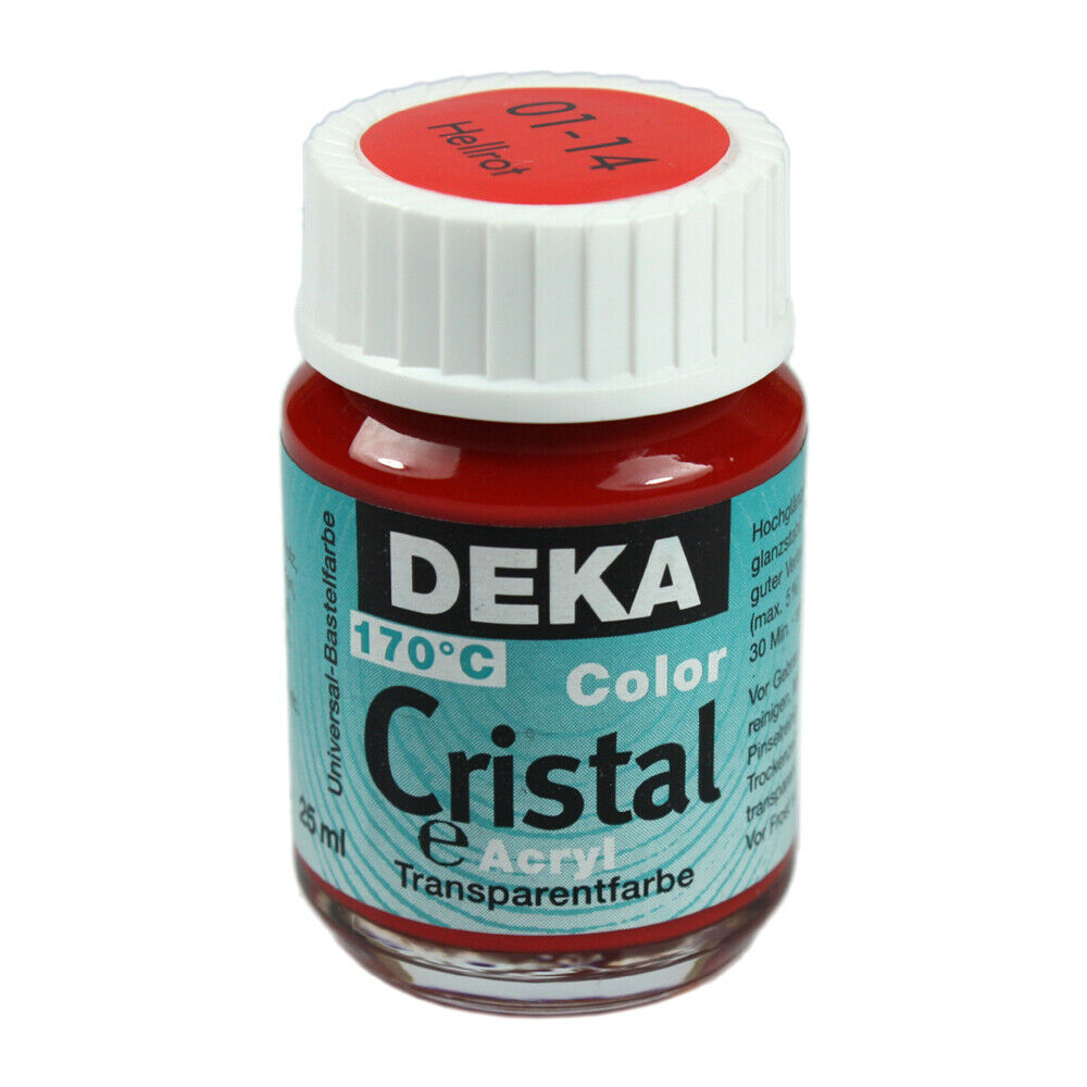Image of Glasfärg DEKA ColorCristal 25 ml Klarrot  0114 (6F) 701214 4016785012141