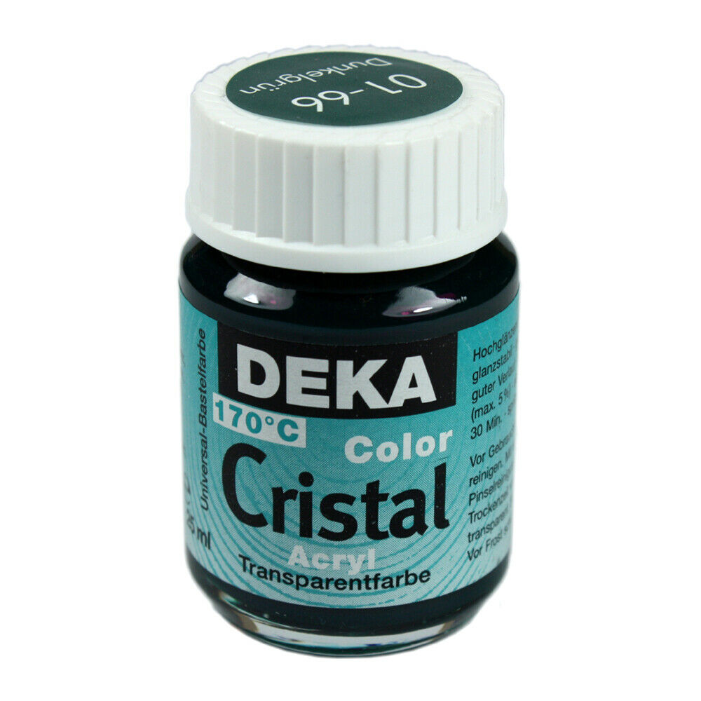 Image of Glasfärg DEKA ColorCristal 25 ml Dunkelgrün  0166 (6F) 701266 4016785012660