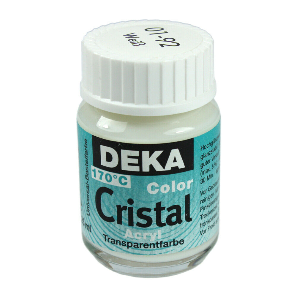 Image of Glasfärg DEKA ColorCristal 25 ml Weiss  0192 (6F) 701292 4016785012929