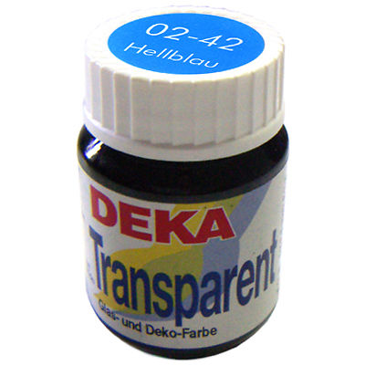 Image of Glasfärg DEKA Transp. 25 ml Ljusblå  0242 (6F) 702242 4016785022423