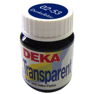 Image of Glasfärg DEKA Transp. 25 ml Mörkblå  0253 (6F) 702253 4016785022539