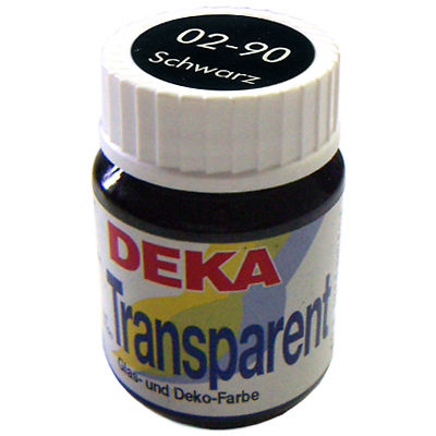 Image of Glasfärg DEKA Transp. 25 ml Svart  0290 (6F) 702290 4016785022904