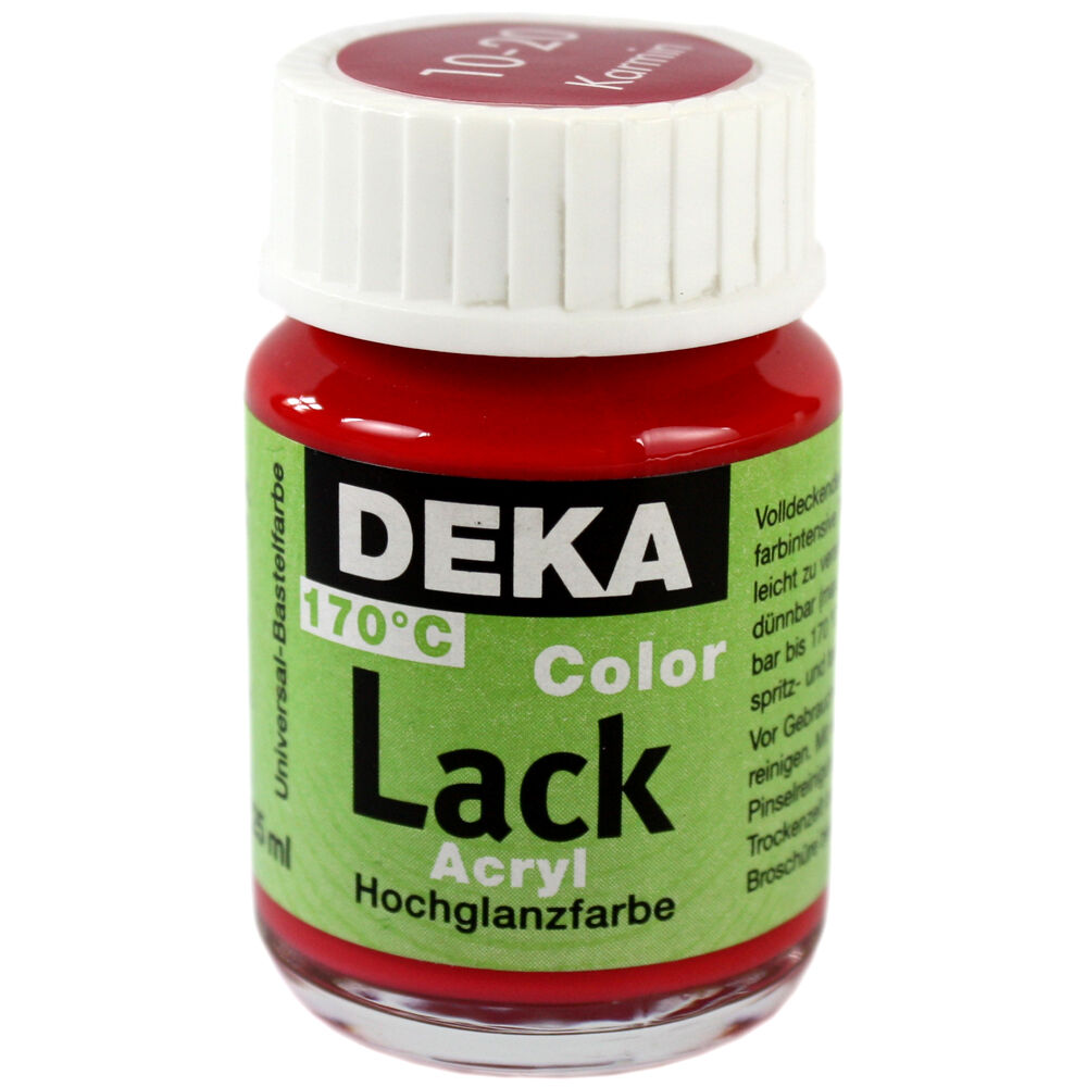 Image of Hobbyfärg DEKA Lack 50 ml Karminröd  1020 (6F) 710420 4016785104204