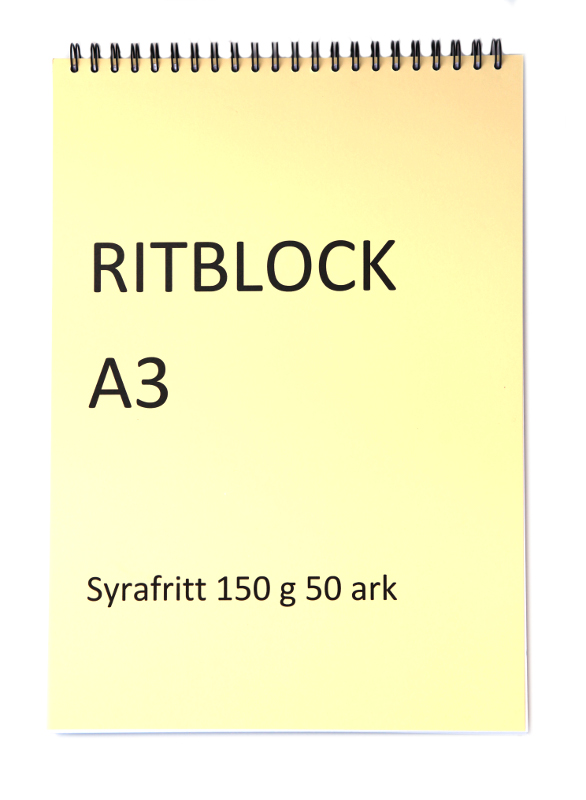 Image of Ritblock Edixon 150g Spiral A3 50 ark 204523 7350006860829
