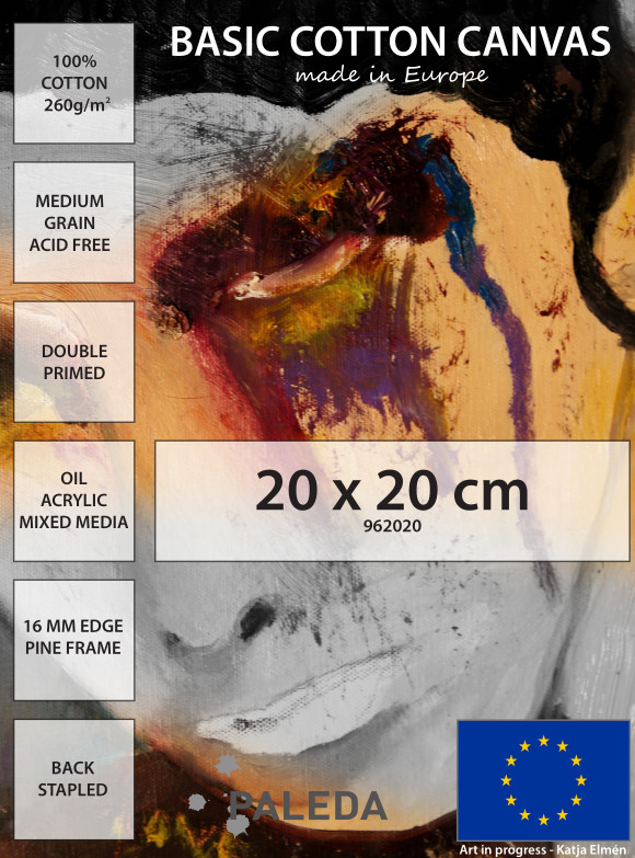 Image of Basic 260g Uppspänd duk 20x20cm (6F) 962020 7350006860584