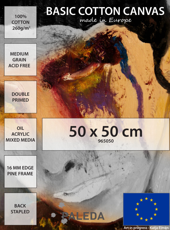Image of Basic 260g Uppspänd duk 50x50cm (6F) 965050 7350006860690