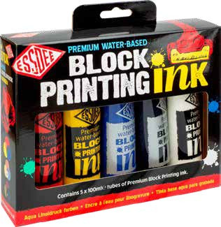 Image of Linofärgset, Block Printing Ink 5x100ml (Primary Colours) 183852 5060127183852
