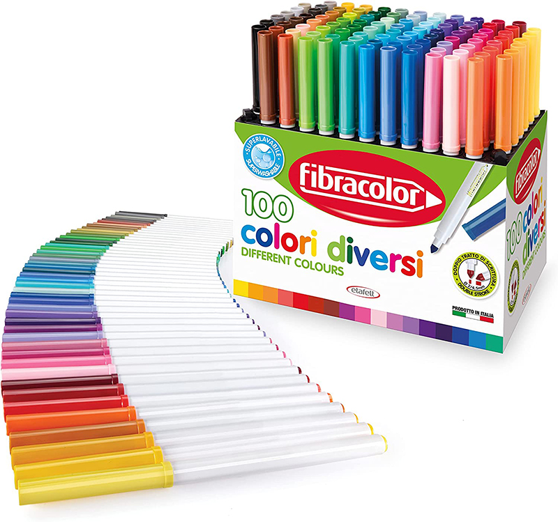 Image of Fiberpennset Fibracolor 100 Colori 100-set (6F) 1000852 8008621000852