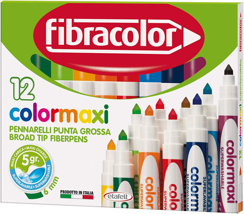 Image of Fiberpennset Fibracolor Colormaxi 12-set (12F) 1001279 8008621001279