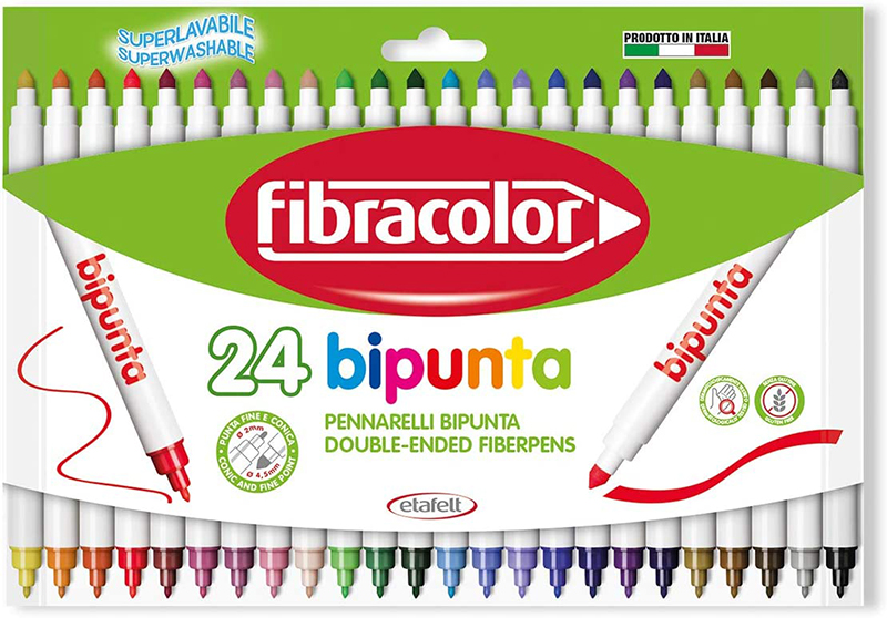 Image of Fiberpennset Fibracolor Bipunta 24-set (6F) 1010615 8008621010615
