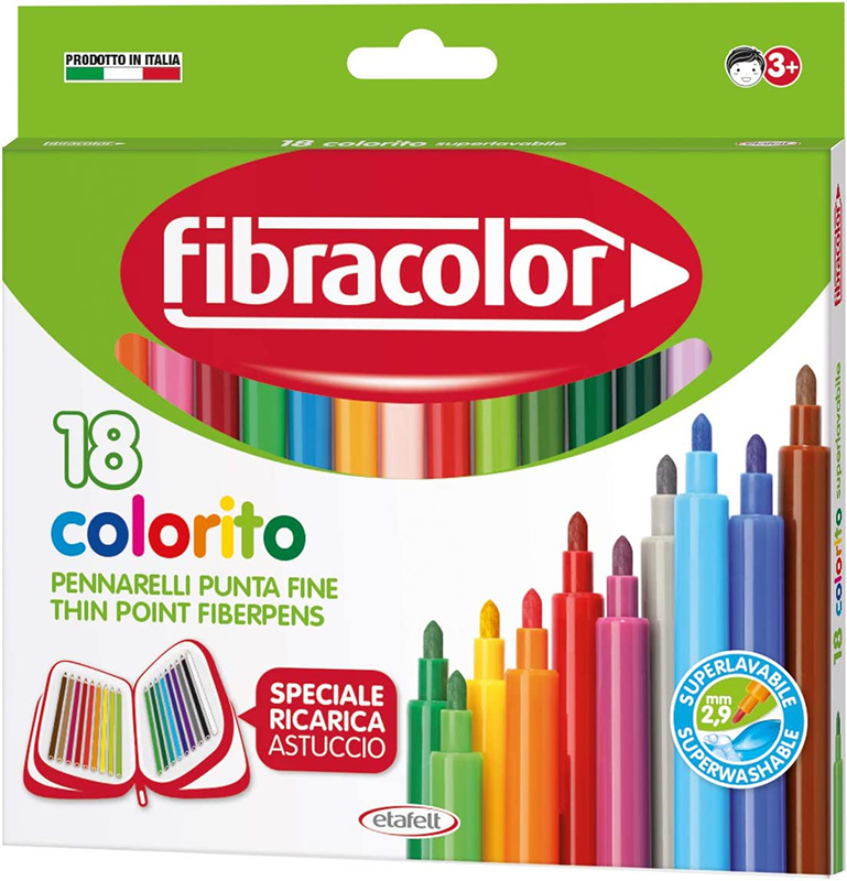 Image of Fiberpennset Fibracolor Colorito 18-set (6F) 1011919 8008621011919