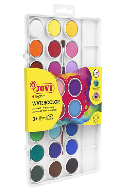 Image of Vattenfärgset JOVI Watercolours. 24 Bars 22mm 800 24 3+ (12F) 7000543 8412027000543