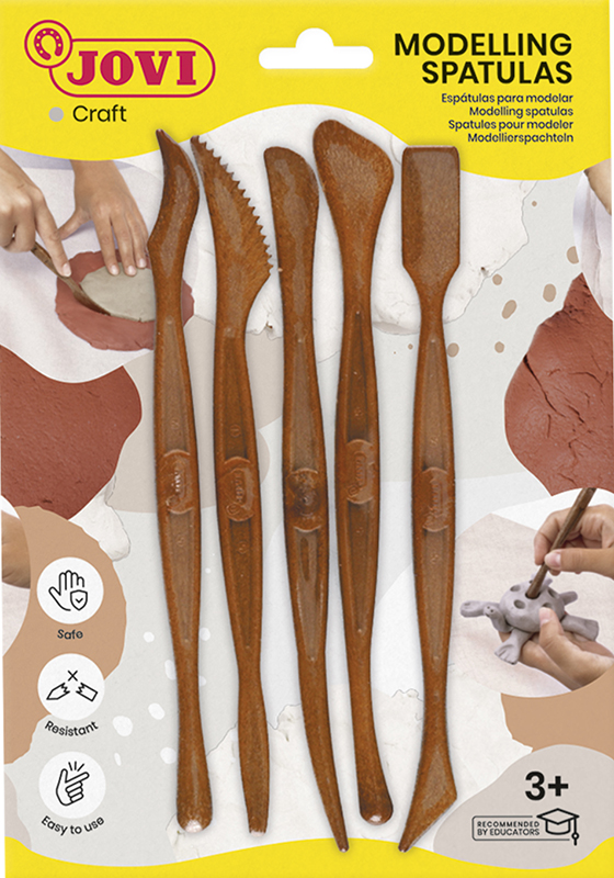 Image of Lerverktyg JOVI Blister 5 Modelling Tools 5 3+ (24F) 7001076 8412027001076