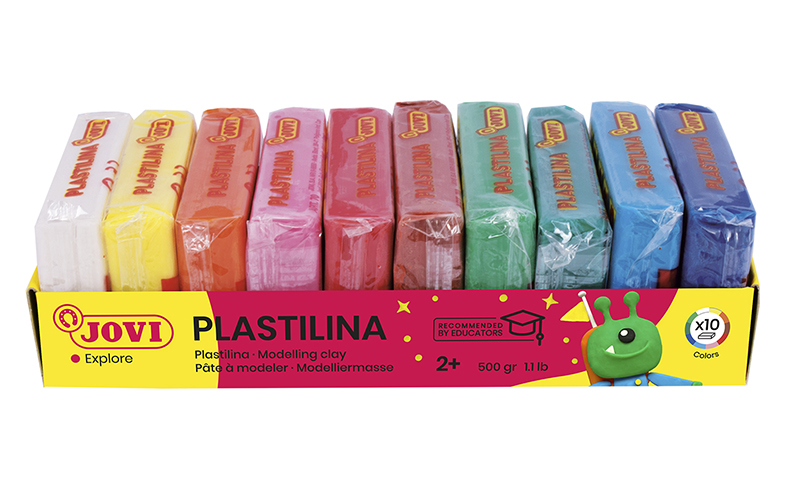 Image of Lerset JOVI Plastilina Tray 10 Bars 50 Gr. ass. 70 10S 2+ (6F) 7001236 8412027001236